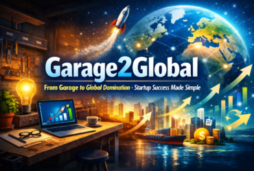 Garage2Global showing a startup growing from garage to global success